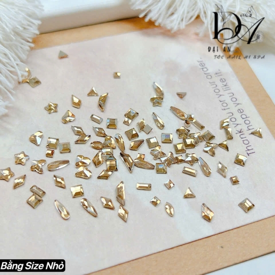 Đá chân bằng size nhỏ màu trà 