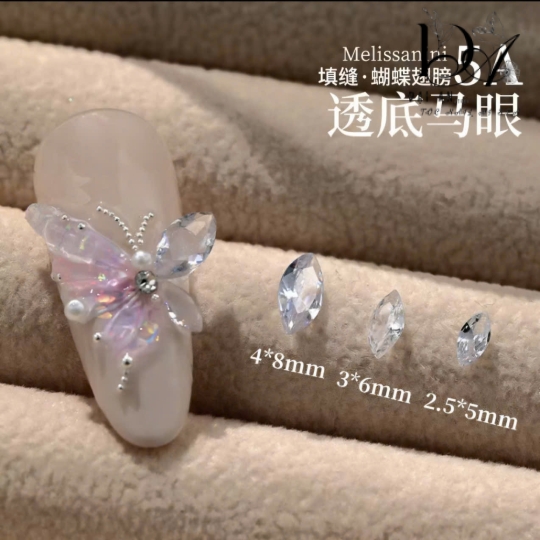 Phụ kiện đá bướm trong suốt
