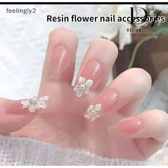 Sét Hoa ngọc trai 10 cái trang trí móng.