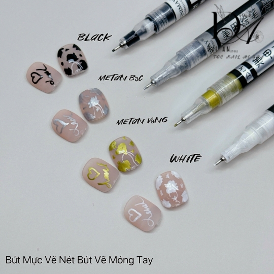 bút mực vẽ nét vẽ móng  tay
