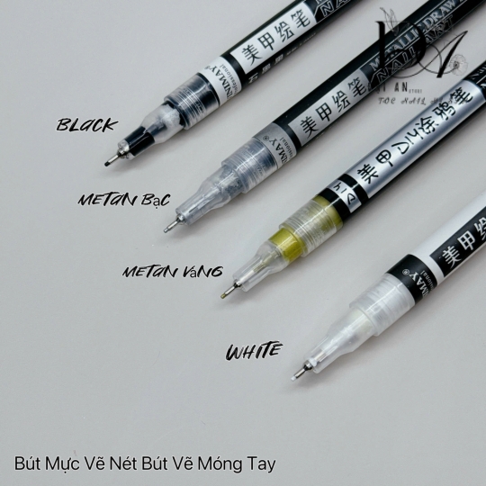 bút mực vẽ nét vẽ móng  tay