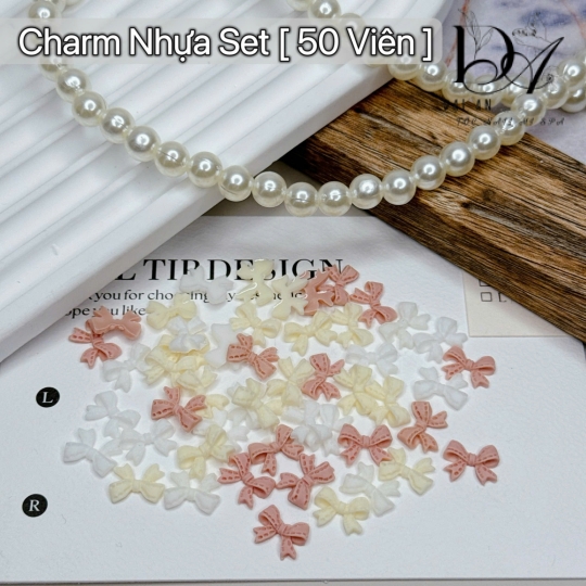 charm nhựa set 50 viên