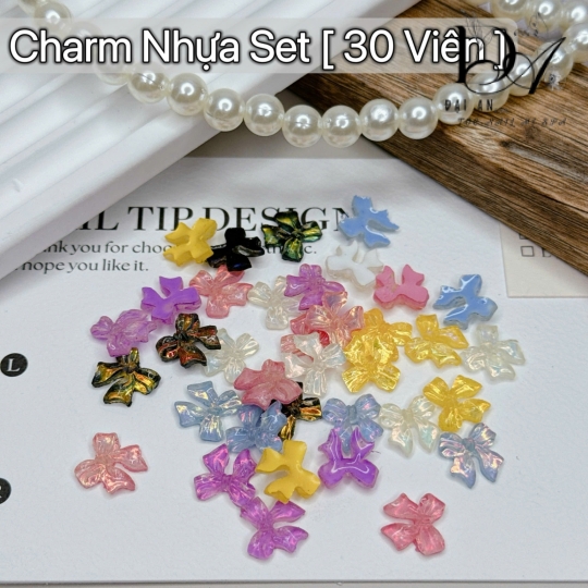 charm nhựa set 50 viên