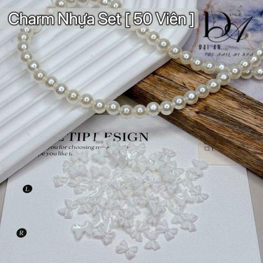 charm nhựa set 50 viên