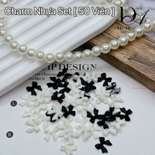 charm nhựa set 50 viên