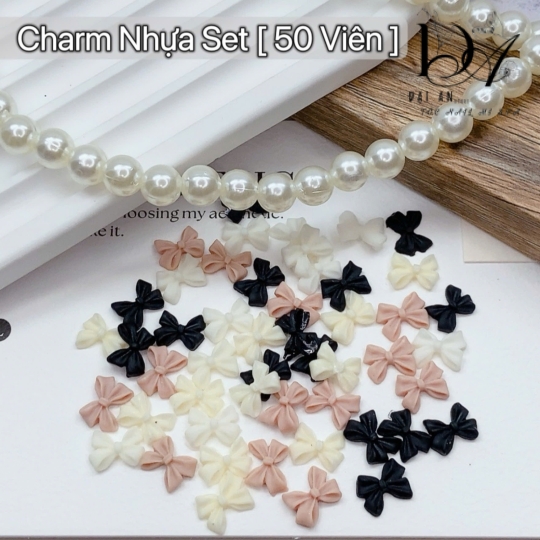 charm nhựa set 50 viên