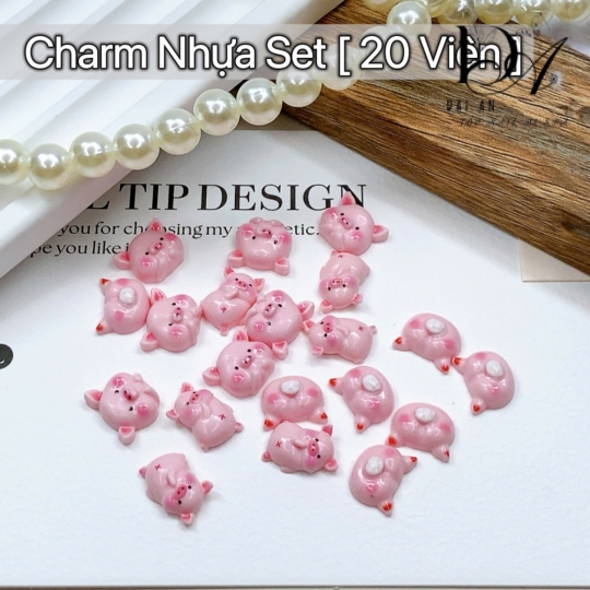 charm nhựa set 50 viên