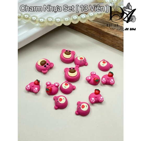 charm nhựa set 50 viên