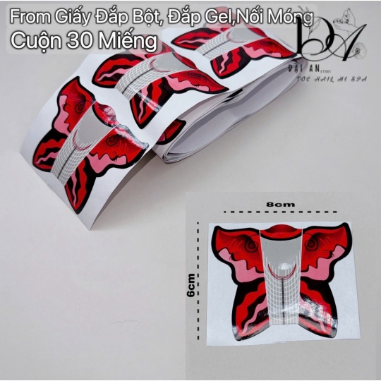 form giấy đắp bột đắp gel 