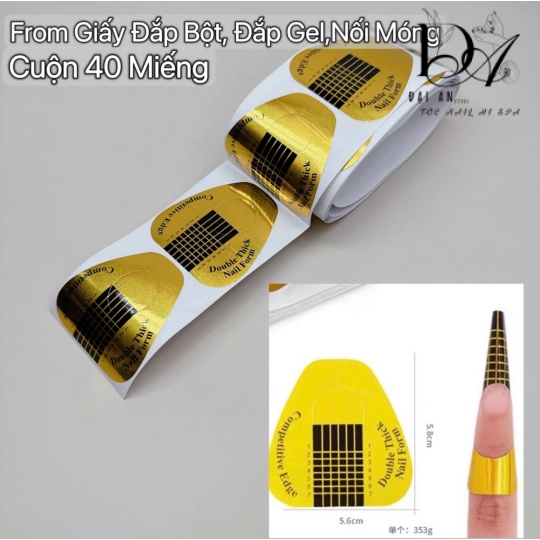 form giấy đắp bột đắp gel 