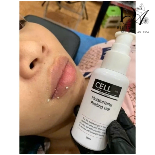 Gel tẩy tế bào chết môi CELLO Line Hàn Quốc, tẩy da chết môi phun xăm lọ 50ml