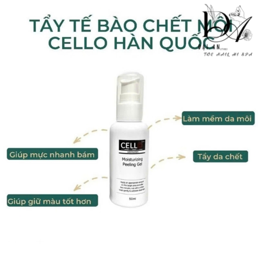 Gel tẩy tế bào chết môi CELLO Line Hàn Quốc, tẩy da chết môi phun xăm lọ 50ml