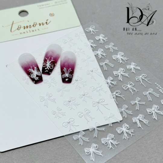 mẫu sticker hình nơ xinh