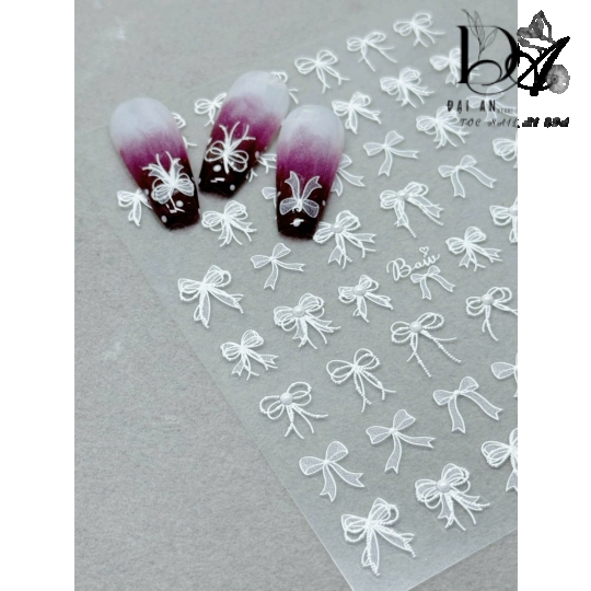 mẫu sticker hình nơ xinh