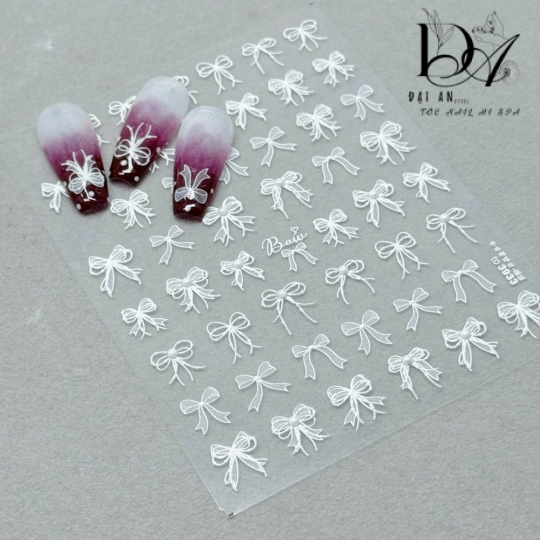 mẫu sticker hình nơ xinh