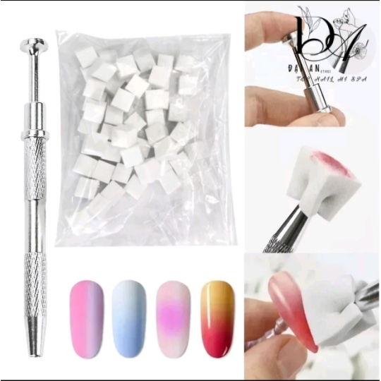 Hộp,   bịch mút dặm & kẹp gắp omber