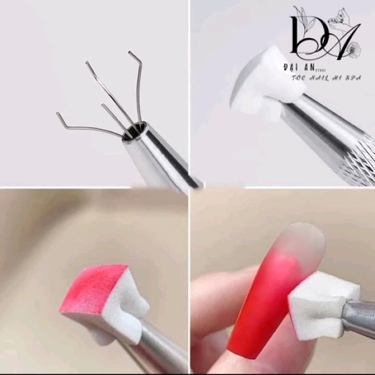 Hộp,   bịch mút dặm & kẹp gắp omber