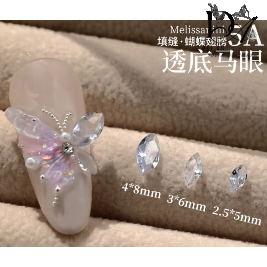 Sét Đá Bướm Trong Suốt Trang Trí Móng.