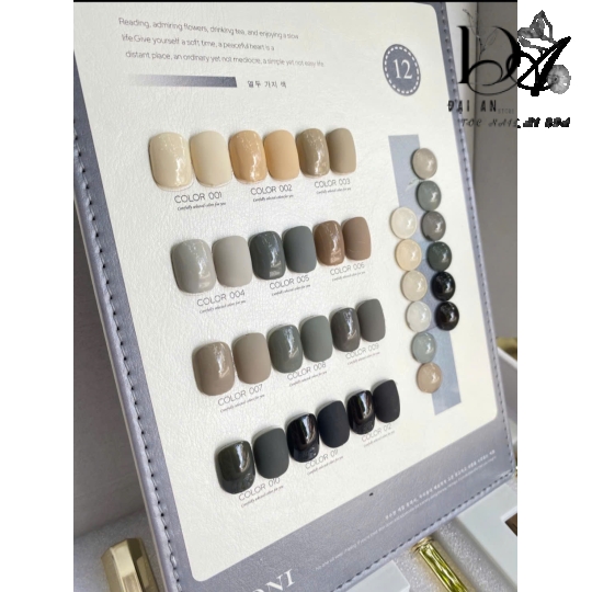 Sơn gel U.oni set 12 màu nail (Tặng kèm bảng màu)